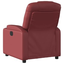 Fauteuil inclinable électrique Rouge bordeaux Similicuir 
