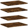 Étagères murales 4 pcs chêne fumé 40x30x1,5cm bois d'ingénierie 