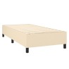 Sommier à lattes de lit et matelas Crème 90x190 cm Tissu 