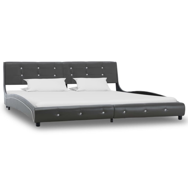 Cadre de lit Gris Similicuir 180x200 cm Cadre de lit Gris Similicuir 180x200 cm