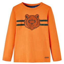 T-shirt enfants à manches longues orange foncé 140 