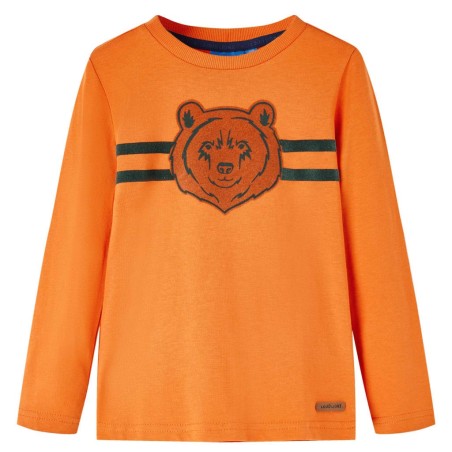T-shirt enfants à manches longues orange foncé 140 