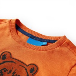 T-shirt enfants à manches longues orange foncé 140 