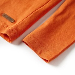 T-shirt enfants à manches longues orange foncé 140 