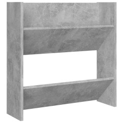 Armoire à chaussures murale Gris béton 60x18x60 cm Aggloméré 