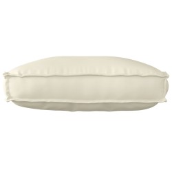 Coussin de Palette pour Dossier Crème 70x40x12 cm Tissu Oxford 