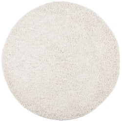 Tapis shaggy PAMPLONA poils longs moderne crème Ø 100 cm 