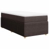 Sommier à lattes de lit avec matelas Marron foncé 100x200 cm 