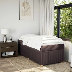 Sommier à lattes de lit avec matelas Marron foncé 100x200 cm 