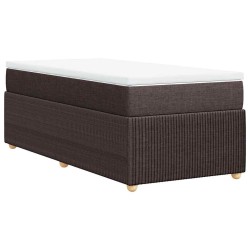 Sommier à lattes de lit avec matelas Marron foncé 100x200 cm 