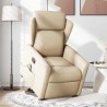 Fauteuil inclinable de massage Crème Tissu 