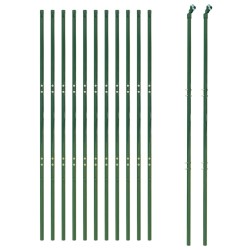 Clôture en treillis métallique vert 1,8x25 m acier galvanisé 