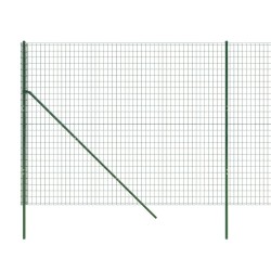 Clôture en treillis métallique vert 1,8x25 m acier galvanisé 
