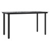 Ensemble à manger de jardin coussins 5pcs Noir Résine tressée 