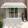 Auvent rétractable automatique crème 3x2,5 m 