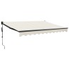 Auvent rétractable automatique crème 3x2,5 m 