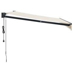 Auvent rétractable automatique crème 3x2,5 m 