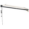 Auvent rétractable automatique crème 3x2,5 m 