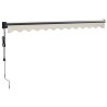 Auvent rétractable automatique crème 3x2,5 m 