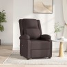 Fauteuil inclinable électrique Marron foncé Tissu 