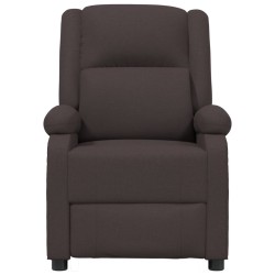 Fauteuil inclinable électrique Marron foncé Tissu 