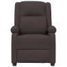 Fauteuil inclinable électrique Marron foncé Tissu 