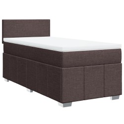 Sommier à lattes de lit avec matelas Marron foncé 80x200 cm 