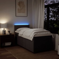 Sommier à lattes de lit avec matelas Marron foncé 80x200 cm 
