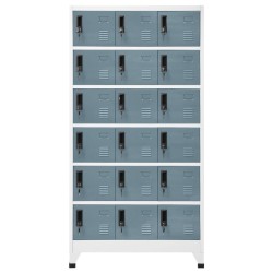 Armoire à casiers Gris clair et gris foncé 90x40x180 cm Acier 