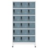 Armoire à casiers Gris clair et gris foncé 90x40x180 cm Acier 