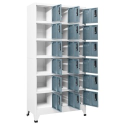 Armoire à casiers Gris clair et gris foncé 90x40x180 cm Acier 