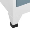 Armoire à casiers Gris clair et gris foncé 90x40x180 cm Acier 