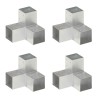 Connecteurs de poteau 4 pcs Forme en Y Métal galvanisé 91x91 mm 
