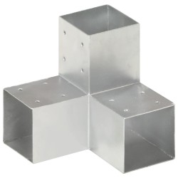 Connecteurs de poteau 4 pcs Forme en Y Métal galvanisé 91x91 mm 