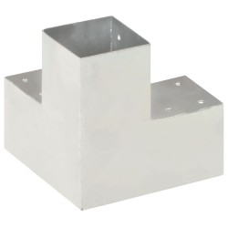 Connecteurs de poteau 4 pcs Forme en Y Métal galvanisé 91x91 mm 