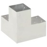 Connecteurs de poteau 4 pcs Forme en Y Métal galvanisé 91x91 mm 