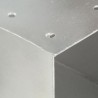Connecteurs de poteau 4 pcs Forme en Y Métal galvanisé 91x91 mm 