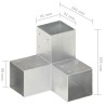 Connecteurs de poteau 4 pcs Forme en Y Métal galvanisé 91x91 mm 