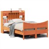 Cadre de lit sans matelas cire marron 120x190cm bois pin massif 