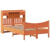Cadre de lit sans matelas cire marron 120x190cm bois pin massif 