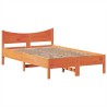 Cadre de lit sans matelas cire marron 120x190cm bois pin massif 