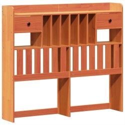 Cadre de lit sans matelas cire marron 120x190cm bois pin massif 
