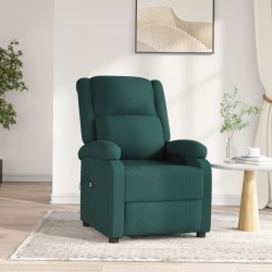 Fauteuil inclinable électrique Vert foncé Tissu 