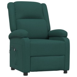 Fauteuil inclinable électrique Vert foncé Tissu 