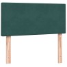Sommier à lattes de lit et matelas vert foncé 80x220 cm velours 
