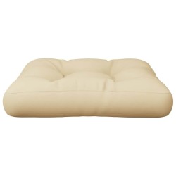 Coussin de palette beige 60x61,5x10 cm tissu 
