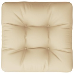 Coussin de palette beige 60x61,5x10 cm tissu 