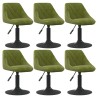 Chaises pivotantes à manger lot de 6 vert clair velours 