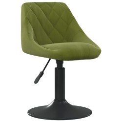 Chaises pivotantes à manger lot de 6 vert clair velours 