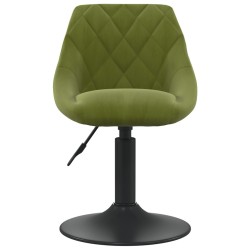 Chaises pivotantes à manger lot de 6 vert clair velours 